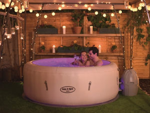 Paris Inflatable & Portable Round LED Hot Spa Tub