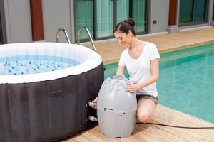 Paris Inflatable & Portable Round LED Hot Spa Tub