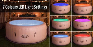 Paris Inflatable & Portable Round LED Hot Spa Tub